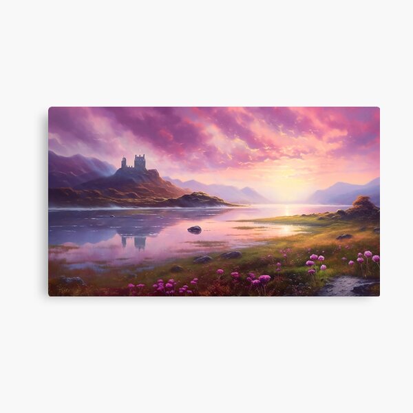 Purple Scottish Highlands Sunrise Canvas Print