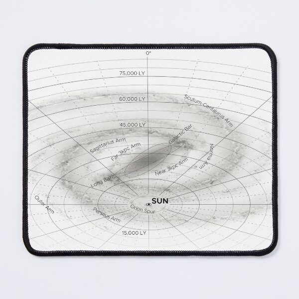 Item preview, Milky Way Galaxy Map - Solar Systems and Light Years Chart designed and sold by BravuraMedia.