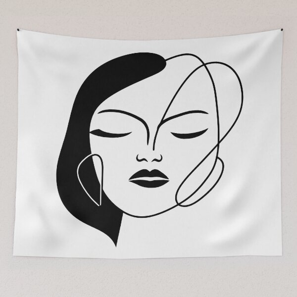 Item preview, Simplicity Defined: Minimalist Woman Portrait designed and sold by Artwyz.