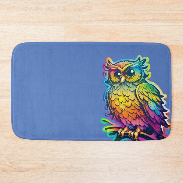 Item preview, Rainbow Perched Owl designed and sold by RandomForestBot.