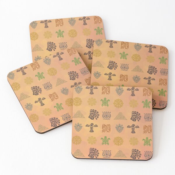 Item preview, (Aboriginal patterns Maya) Summer Patterns with Flamingos and Pineapples designed and sold by Adapatterns.