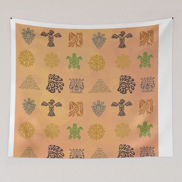 Item preview, (Aboriginal patterns Maya) Summer Patterns with Flamingos and Pineapples designed and sold by Adapatterns.