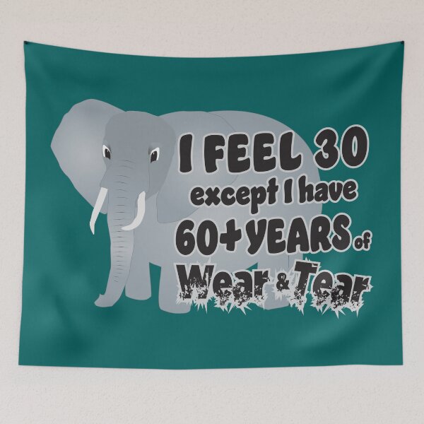 Item preview, Feel 30 Wear Tear 60 Elephant designed and sold by Karen Wood.