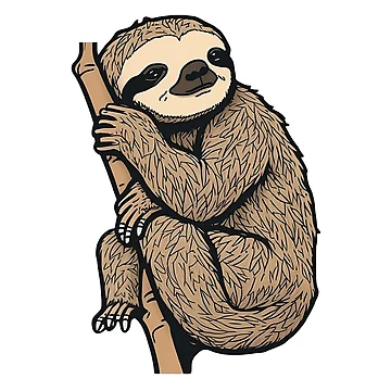 Artwork thumbnail, Tree Hugging Sloth by RandomForestBot