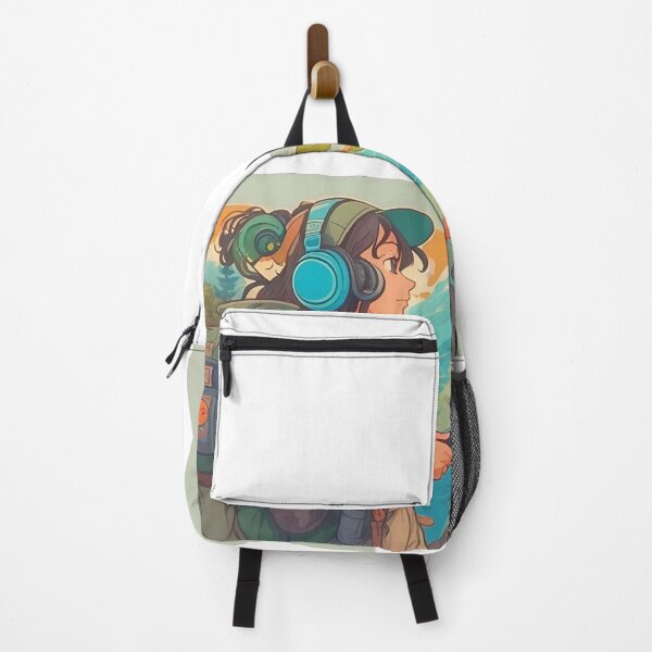 Item preview, animated lofi girl taking a walk listening to music designed and sold by Bruce The Artist MUKHITHI.