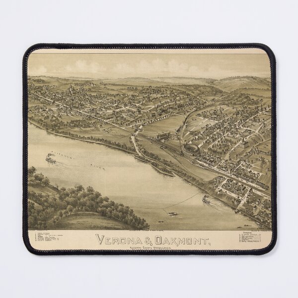 Item preview, Verona and Oakmont, Pennsylvania (1896) designed and sold by allhistory.