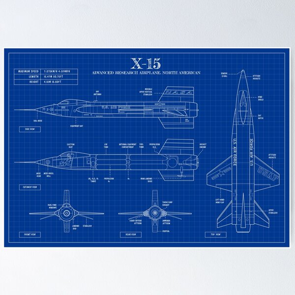 Item preview, NASA X-15. Advanced Research Airplane. North American (Blueprint) designed and sold by BGALAXY.