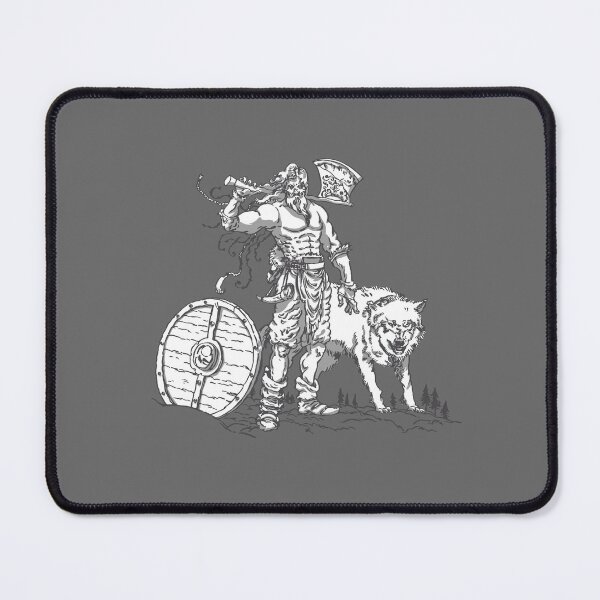 Item preview, Viking warrior Odin with wolf designed and sold by JanooFactory.
