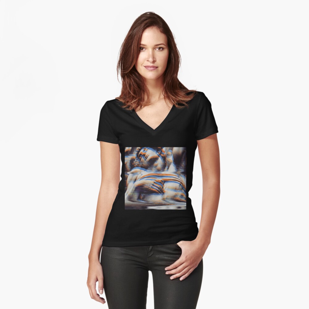 Item preview, Fitted V-Neck T-Shirt designed and sold by nossamsh.