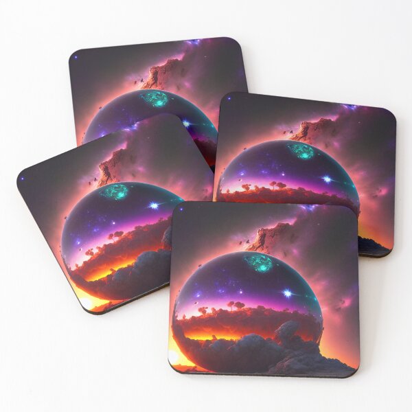 Item preview, Exoplanet Gliese 581P sureal, fictional, colorful. designed and sold by ArtCreator2023.
