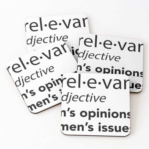 Item preview, Irrelevant men's opinions on women's issues designed and sold by Radical Buttons.