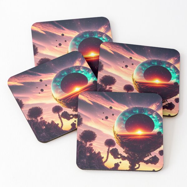 Item preview, Exoplanet Gliese 581R sureal, fictional, colorful. designed and sold by ArtCreator2023.