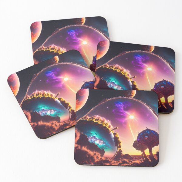 Item preview, Exoplanet Gliese 581S sureal, fictional, colorful. designed and sold by ArtCreator2023.