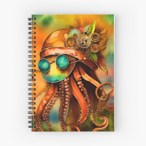 Item preview, Octopus for Kids Cute Sea Animal Storybook Style Steampunk Art for Kids - AI Generated Art 3 of 8 designed and sold by Beachy.