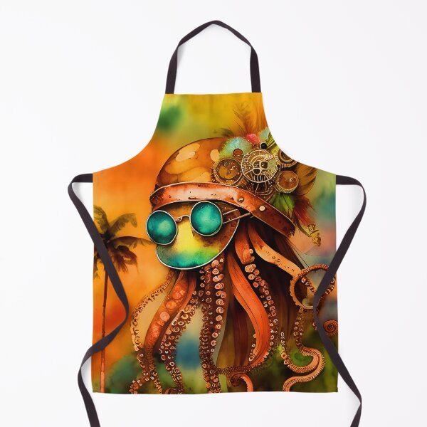 Item preview, Octopus for Kids Cute Sea Animal Storybook Style Steampunk Art for Kids - AI Generated Art 3 of 8 designed and sold by Beachy.