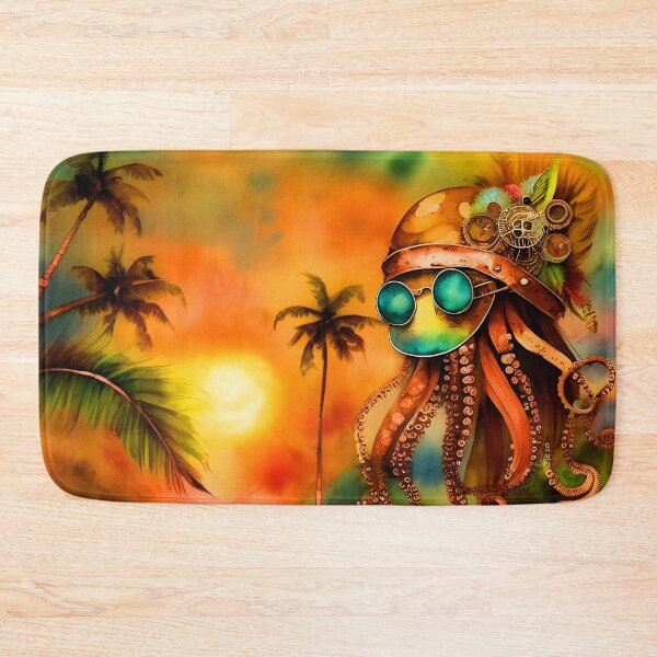Item preview, Octopus for Kids Cute Sea Animal Storybook Style Steampunk Art for Kids - AI Generated Art 3 of 8 designed and sold by Beachy.