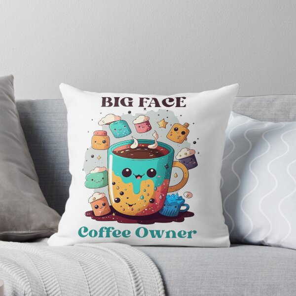 Item preview, BIG FACE COFFEE OWNER kawaii cute funny colorful cup joyful designed and sold by lesvalises.