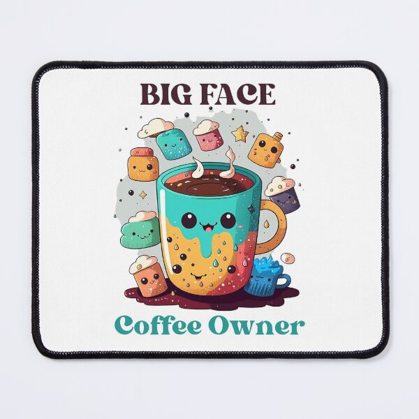 Item preview, BIG FACE COFFEE OWNER kawaii cute funny colorful cup joyful designed and sold by lesvalises.