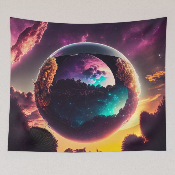 Item preview, Exoplanet Gliese 581V sureal, fictional, colorful. designed and sold by ArtCreator2023.