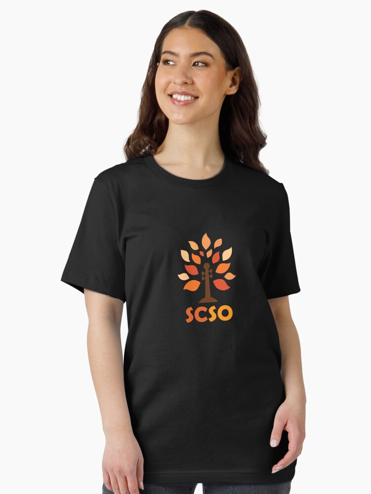 Thumbnail 1 of 7, Essential T-Shirt, SCSO logo in fall colors designed and sold by scsorchestra.