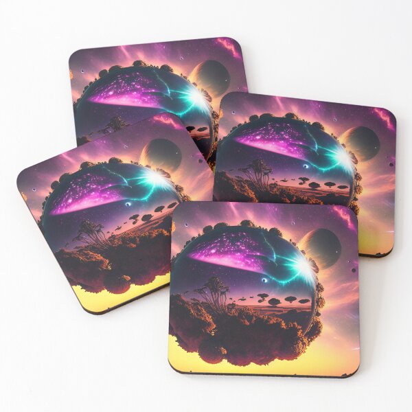 Item preview, Exoplanet Gliese 581W sureal, fictional, colorful. designed and sold by ArtCreator2023.
