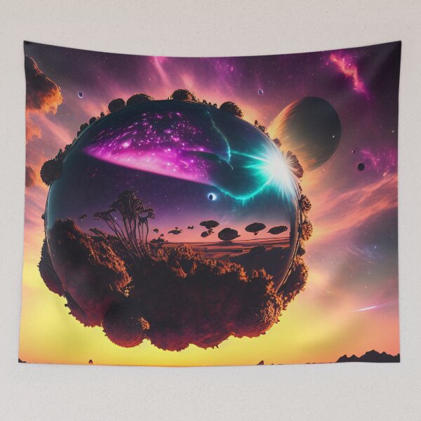 Item preview, Exoplanet Gliese 581W sureal, fictional, colorful. designed and sold by ArtCreator2023.