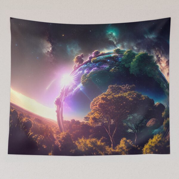 Item preview, Exoplanet Gliese 581X sureal, fictional, colorful. designed and sold by ArtCreator2023.