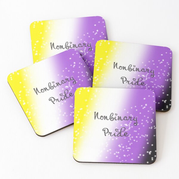 Item preview, Nonbinary Pride Merch With Sparkle / Glitter Effect designed and sold by ArtbyDannyGavin.