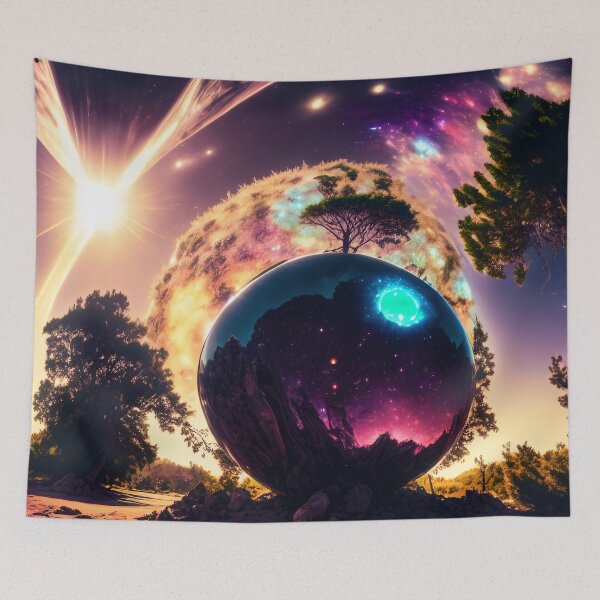 Item preview, Exoplanet Gliese 581Y sureal, fictional, colorful. designed and sold by ArtCreator2023.