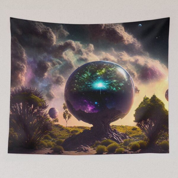 Item preview, Exoplanet Gliese 581Z sureal, fictional, colorful. designed and sold by ArtCreator2023.