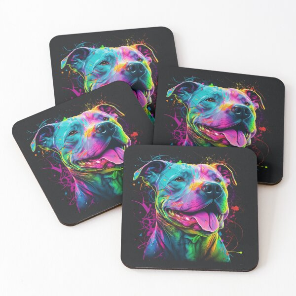 Item preview, Colorful Pittie (10) designed and sold by Pittie Dog Club.