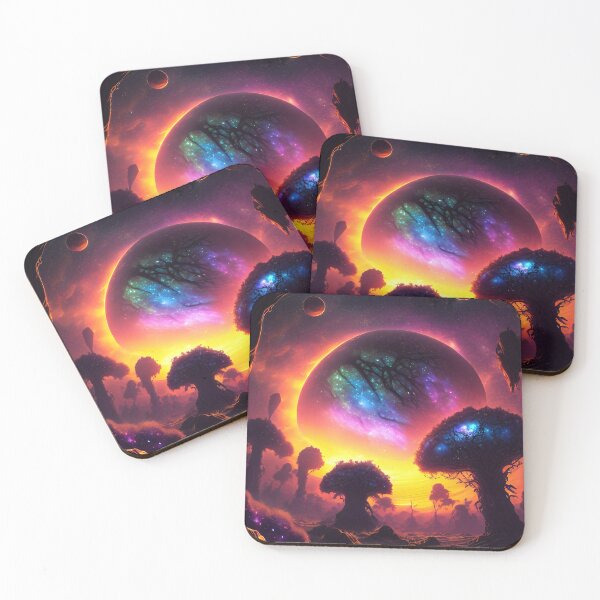 Item preview, Exoplanet Kepler-90 sureal, fictional, colorful. designed and sold by ArtCreator2023.