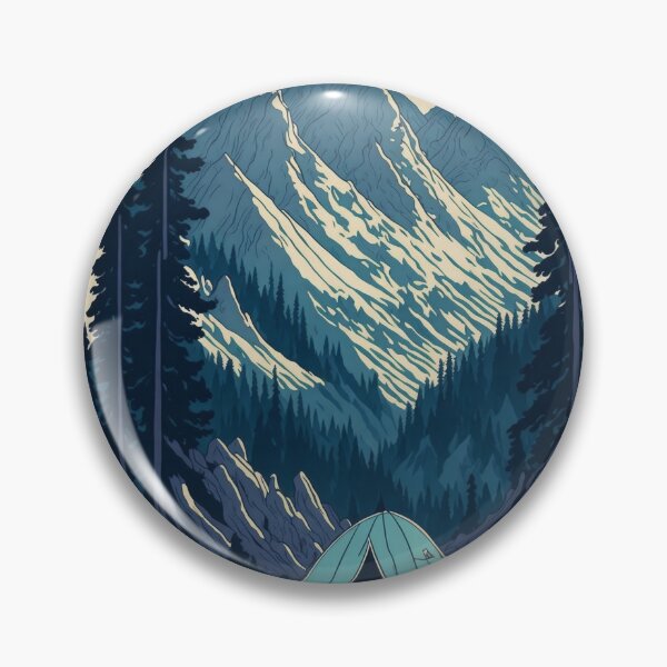 Item preview, Mountain Camping Adventure: A Colorful Cartoon Illustration designed and sold by RedArtG09.