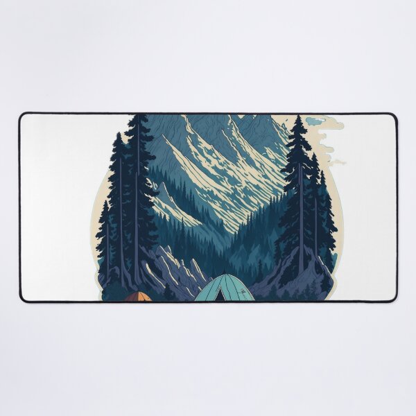 Item preview, Mountain Camping Adventure: A Colorful Cartoon Illustration designed and sold by RedArtG09.