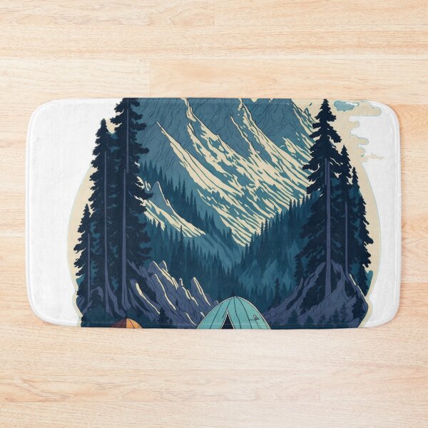 Item preview, Mountain Camping Adventure: A Colorful Cartoon Illustration designed and sold by RedArtG09.
