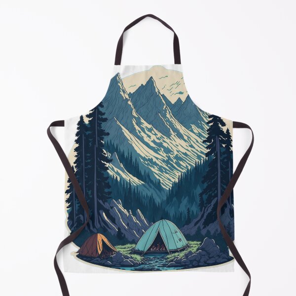 Item preview, Mountain Camping Adventure: A Colorful Cartoon Illustration designed and sold by RedArtG09.
