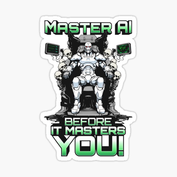 Set of robot stickers with artificial intelligence. - MasterBundles