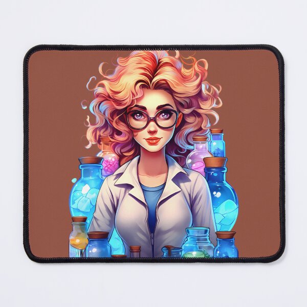 Item preview, Cartoon Style Portrait - Woman Doctor/Scientist/Lab Worker/Alchemist designed and sold by Radibor78.