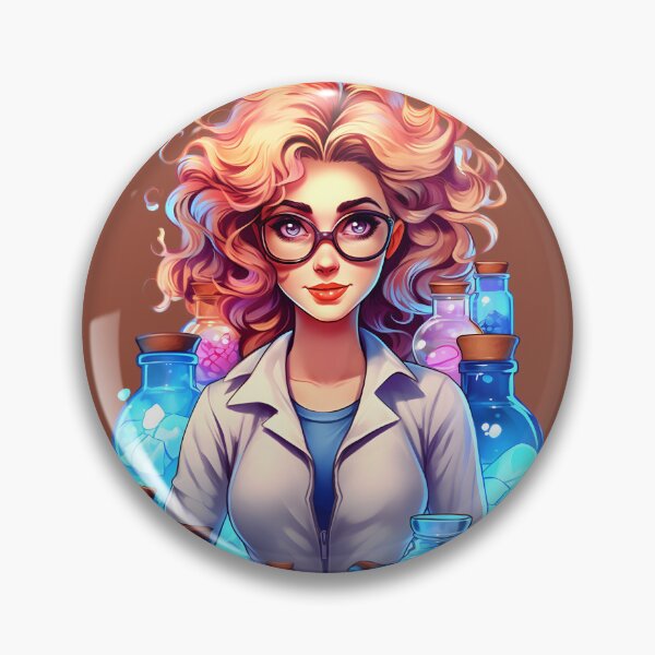 Item preview, Cartoon Style Portrait - Woman Doctor/Scientist/Lab Worker/Alchemist designed and sold by Radibor78.