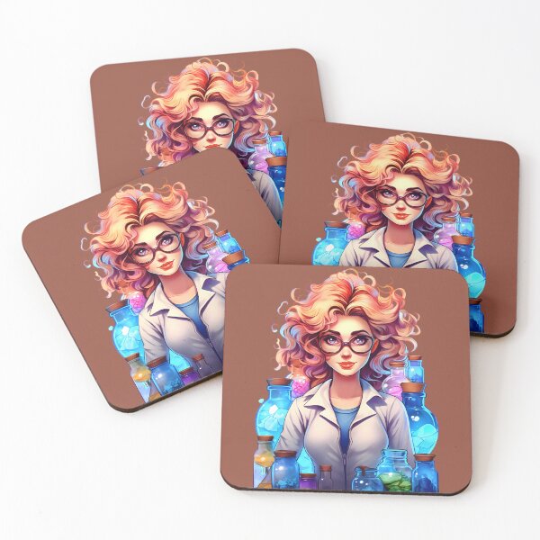 Item preview, Cartoon Style Portrait - Woman Doctor/Scientist/Lab Worker/Alchemist designed and sold by Radibor78.