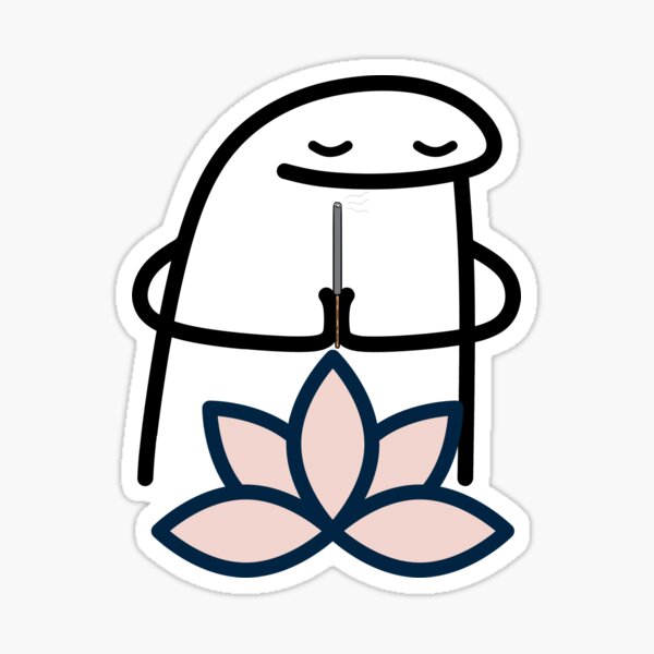 Pegatina flork yoga relajante meditación de DESIGNIRIS Redbubble