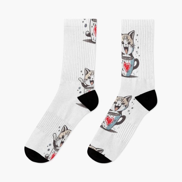 Item preview, Caffeine Cuteness: A Kitten's Coffee Adventure designed and sold by hmadan.
