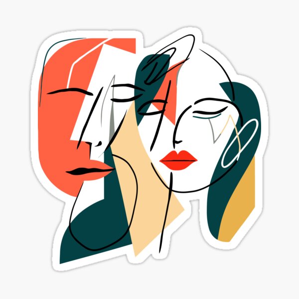 Abstract Woman Stickers for Sale