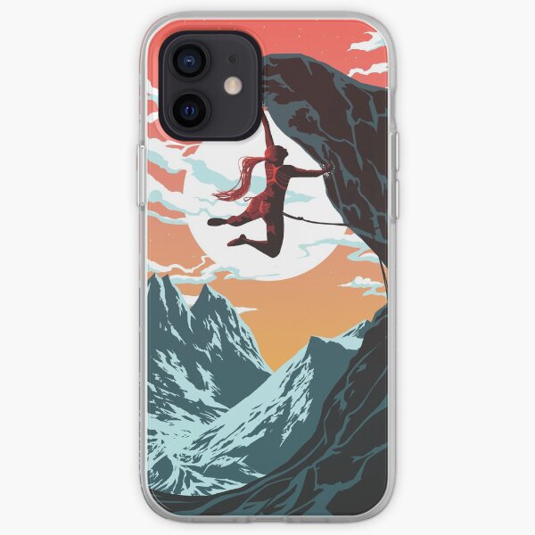 Climbing Girl Vector Art iPhone Soft Case