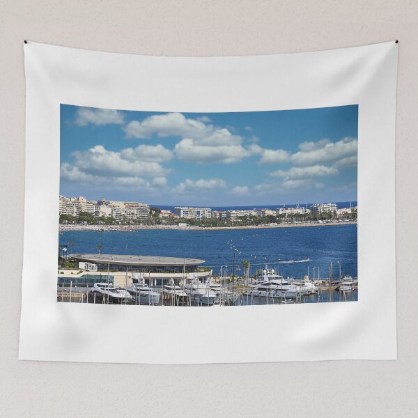 Item preview, Cannes city and beach skyline summertime France designed and sold by goceris.