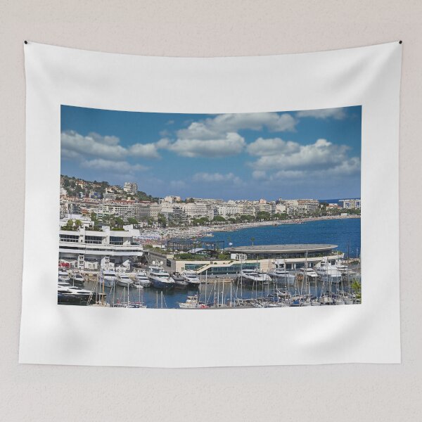 Item preview, Cannes city port and beach skyline summertime France designed and sold by goceris.