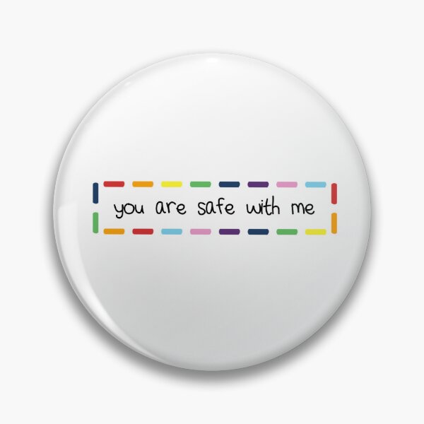 Item preview, "You are safe with me” Pride/Ally designed and sold by amzyydoodles.