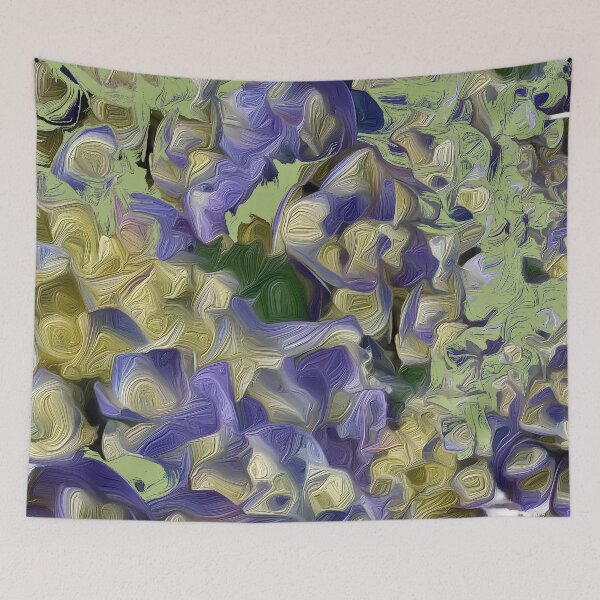 Item preview, All over abstract hydrangea print designed and sold by Susan Gallup.