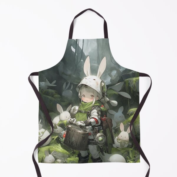 Item preview, Cute Little Bunny Anime Girl in Jungle - An Adorable and Heartwarming Anime Illustration designed and sold by Zibes-Limited.