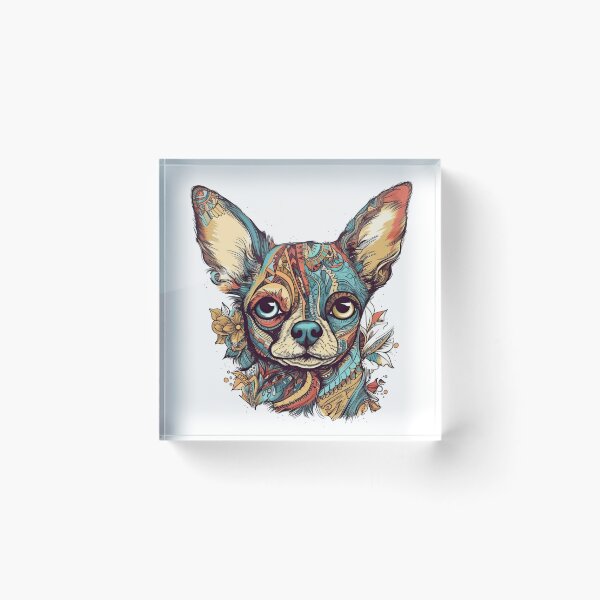 Item preview, Chihuahua Chic - Cute & Whimsical Hand-Drawn Dog artwork for Puppy Lovers designed and sold by DooodleGod.